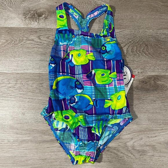 Speedo Girls Swimsuit Size 10 - Picture 1 of 12